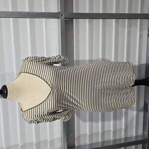 No Boundaries Olive  Green and‎ White Striped Tunic Top Size XL 15-17